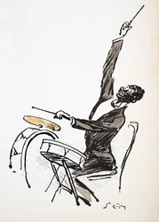 Der Schlagzeuger, aus White Bottoms, veröffentlicht 1927 (Farbholzschnitt)